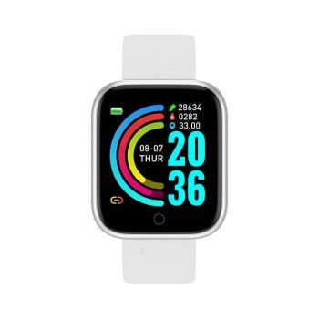 Ceas Smartwatch Techstar® Y68, 1.30 inch IPS, Bluetooth 4.0, Monitorizare Puls, Tensiune, Alerte Sedentarism