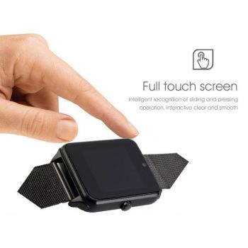 Ceas Smartwatch Techstar® Z60 , Cartela SIM, 1.54 inch, Apelare, Alerte Sedentarism, Hidratare, Bluetooth 4.0