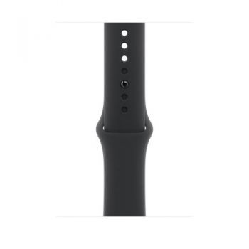 Curea Smartwatch Apple MXM43ZM/A pentru Watch 46mm, Sport Band, M/L (Negru)