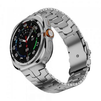 Curea Techsuit W063 pentru Samsung Galaxy Watch Ultra, Argintiu
