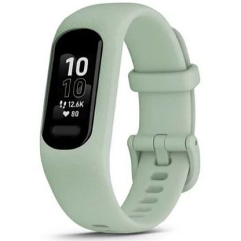 GARMIN Bratara fitness Garmin vivosmart 5, curea Cool Mint din silicon, small/medium, Verde