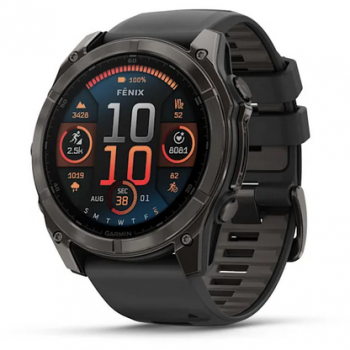 GARMIN SmartWatch Garmin Fenix 8, 1.4 inch, Curea silicon, Negru
