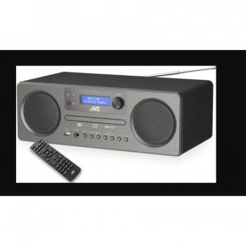 JVC Mini Sistem Audio JVC RD-E861B-DAB, Bluetooth 5.0, CD, USB, DAB+/FM, Gri, 350x210x120mm