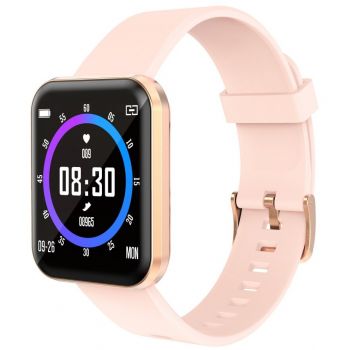 Lenovo Ceas inteligent Lenovo E1 Pro, 1,44” , Android / iOS, Bluetooth 4.2, IP68, Roz-Auriu