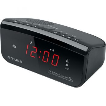 MUSE Radio cu ceas MUSE M12 CR, portabil, Dual Alarm, LED, Negru