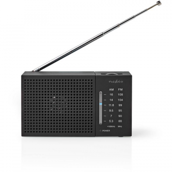 Nedis Radio de buzunar FM/AM, Nedis®, Negru (RDFM1200BK)