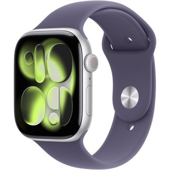 SmartWatch Apple Watch Series 11, Cellular, GPS, 42mm Aluminium Silver, Purple Fog Sport Band - S/M