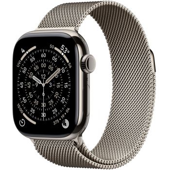 SmartWatch Apple Watch Series 11, Cellular, GPS, 46mm Carcasa Natural Titanium, Natural Milanese Loop - S/M