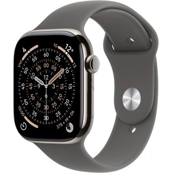 SmartWatch Apple Watch Series 11, Cellular, GPS, 46mm Carcasa Natural Titanium, Stone Grey Sport Band - M/L