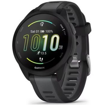 SmartWatch Garmin Forerunner 165 Music, GPS/Wi-Fi, Black curea Silicon Slate Grey