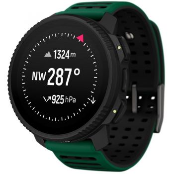 Suunto Ceas inteligent Suunto Vertical 2, 1.5 inch, AMOLED, culoare dispozitiv Negru, curea Verde pin