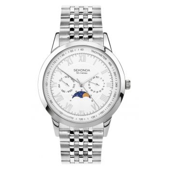 Ceas barbati -  Quartz - Argintiu