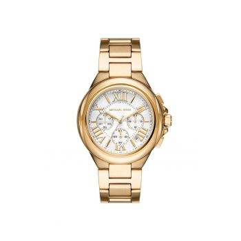 Ceas cronograf cu bratara metalica - Auriu