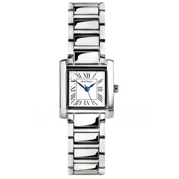 Ceas dama  Classic - argintiu/alb - 30x30mm