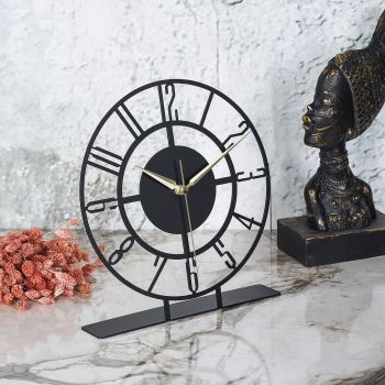 Ceas de masa, Bunella, 25x23 cm, Negru
