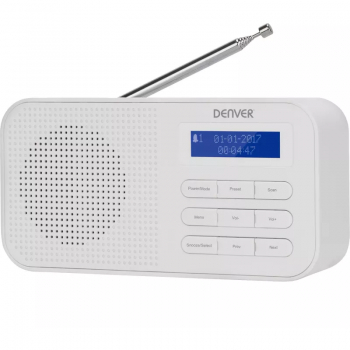 DENVER Radio, Denver, FM/DAB, Cu baterii, Alb (111111000440)