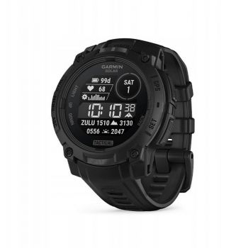 GARMIN Ceas inteligent Garmin Instinct 3, 45 mm, Solar, Editie Tactica, cu Curea Neagra, Negru