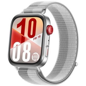 Huawei Ceas inteligent  Huawei Watch Fit 4, Corp argintiu cu curea tesuta, Gri