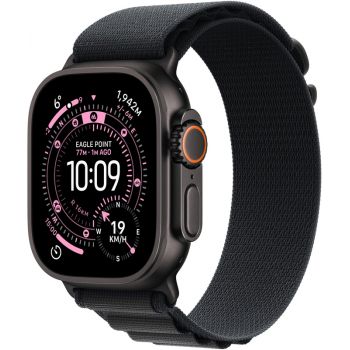 SmartWatch Apple Watch Ultra 3, Cellular, 49mm Carcasa Titanium Black, Black Alpine Loop - Large