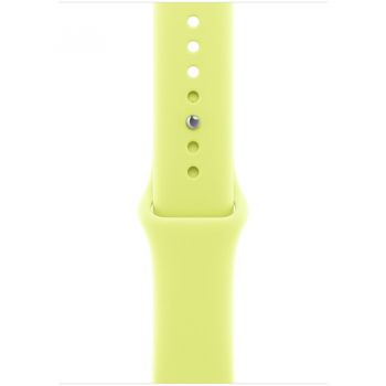 Apple Curea Smartwatch Apple MFGV4ZM/A, pentru Apple Watch 46 mm, Sport Band, Marime S/M, Galben neon