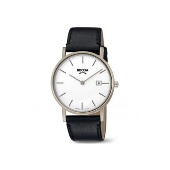 Ceas  3637-02 - Titan/Piele - 5 ATM - Negru