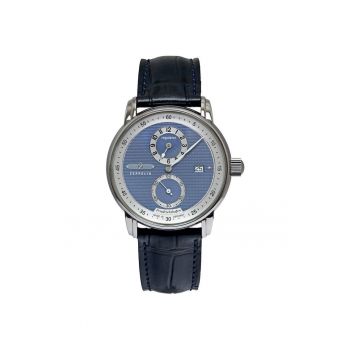 Ceas  Automat 8522-3 - Albastru - Curea Piele Naturala - Rezistenta la Apa 50m