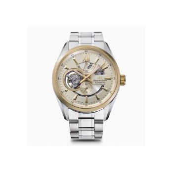 Ceas bărbați -  Contemporary - mecanism automatic - inox - curea din piele naturală - 43mm