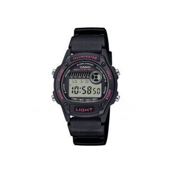 Ceas cronograf digital  negru - curea din rasina - pentru baieti