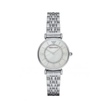 Ceas cu mecanism quartz si bratara metalica Gianni T-Bar - Argintiu