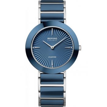 Ceas de dama  11435-707 in culoare bleumarin - model clasic de moda