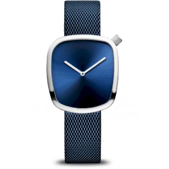 Ceas de dama  18034-307 - Cristal safir - Otel inoxidabil - 3 ATM - Bleumarin