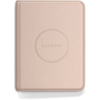 Satechi Husa pentru pasaport Satechi ST-VPCR, din piele vegana, localizare cu aplicatia Find My, Roz