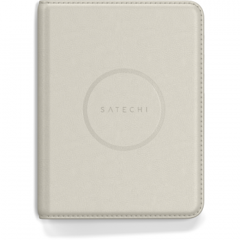 Satechi Husa pentru pasaport Satechi ST-VPCW, din piele vegana, localizare cu aplicatia Find My, Bej