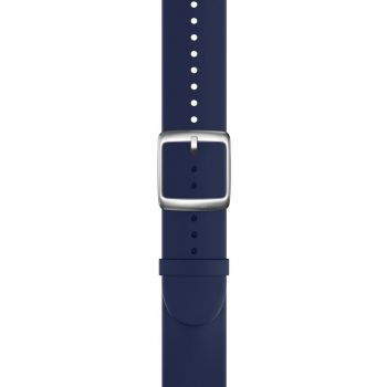 Withings Bratara Withings din silicon fluoroelastomer 20 mm cu catarama argintie pentru Scanwatch 42 mm, Scanwatch Horizon, Steel HR 40 mm, Steel HR Sport - Albastru noapte