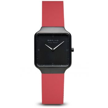 Ceas analogic -  15832-523 - Quartz - 3 ATM - Negru/Rosu