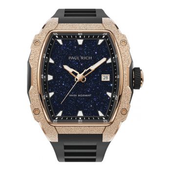 Ceas barbatesc  42mm - 5ATM - negru/auriu