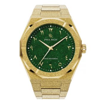 Ceas barbatesc  43mm - 5ATM - Auriu/Verde