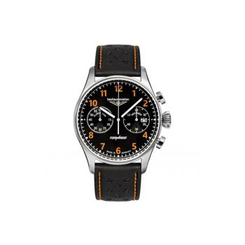 Ceas barbatesc  Bauhaus Aviation Tornado - cronograf - negru - 42mm