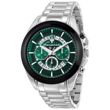 Ceas barbatesc  Inox - Mecanism Quartz - Rezistent la apa - Argintiu/Negru