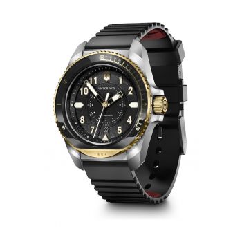 Ceas barbatesc  Journey 1884 - cauciuc/inox - mecanism quartz Ronda 715 - data - 20 ATM - argintiu-negru