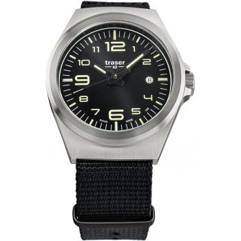 Ceas barbatesc  P59 Essential M - mecanism quartz ETA 805.112 - rezistent la apa - 10 ATM - curea textila - negru