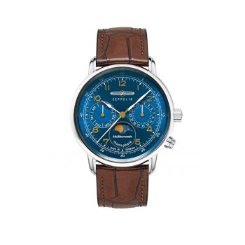 Ceas barbatesc  Ronda 706.1 - albastru - 36mm - curea din piele - rezistent la apa 5 ATM