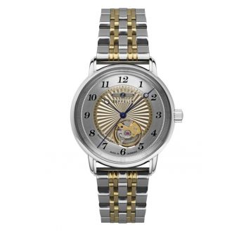 Ceas barbatesc  Zeppelin Friedrichshafen 8567M5 - 36mm - bratara din otel - rezistent la apa 5ATM - cu inima deschisa