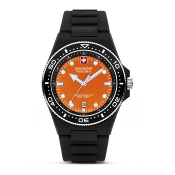 Ceas barbati -  Ocean Pionner - Cadran portocaliu - Negru