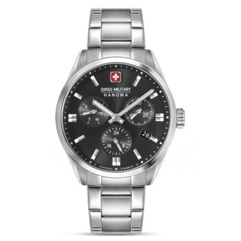 Ceas barbati -  Roadrunner Advenced - Cadran negru - Argintiu