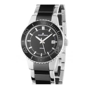 Ceas dama  Colmar ceramic - negru/argintiu - 31mm - 10 ATM