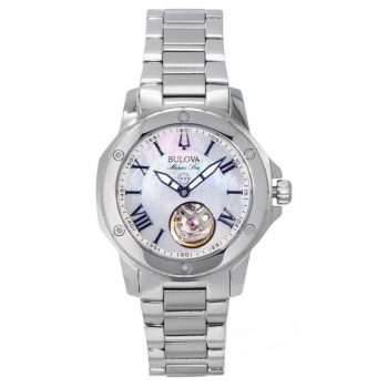 Ceas dama  Marine Star - carcasa din otel inoxidabil - bratara din otel inoxidabil - cadran din sidef - 35x09.7mm - rezistenta la apa 100m