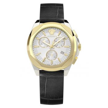 Ceas dama  model Chrono - curea piele neagra - dimensiuni 40x5ATM
