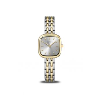 Ceas dama  model Classic - otel - combinatie aurie si argintie - 30m apa - bratara din otel