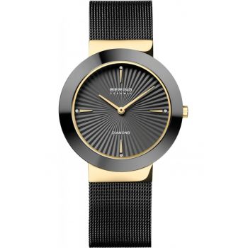 Ceas de dama  11435-132 - negru - cu design clasic